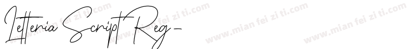 Letteria Script Reg字体转换